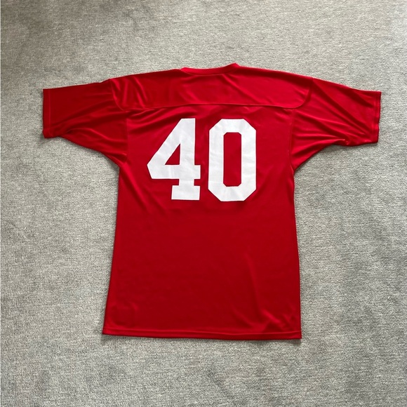 VKM Red/White #40 Football Jersey Sz. XL - Picture 3 of 5